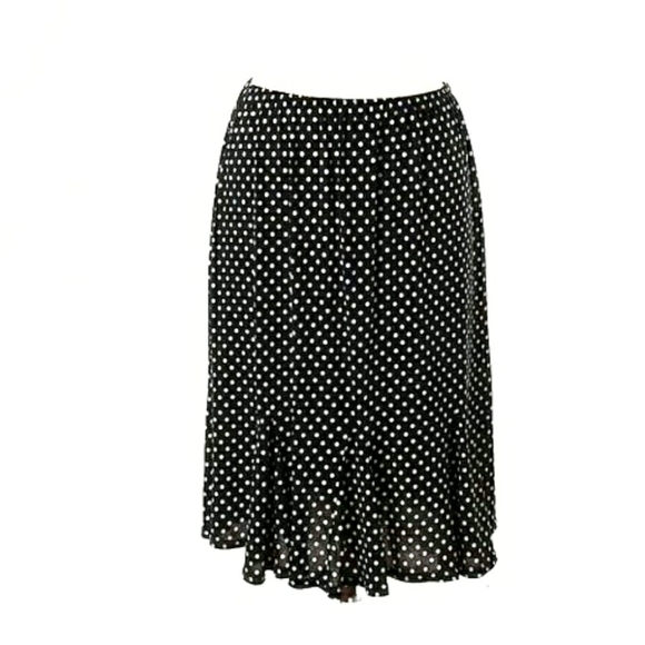 💓SOLD💓RONNI NICOLE Polka Dot Godet Pleat Skirt - Picture 7 of 14